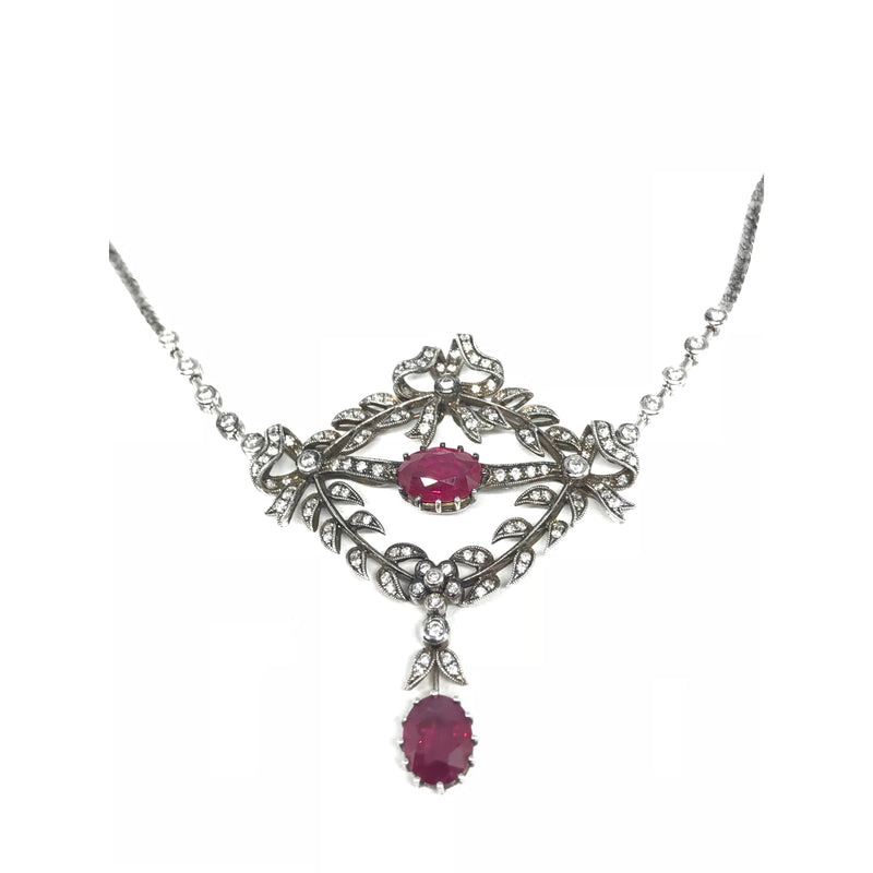 RUBY AND DIAMOND NECKLACE (4.23 CT)