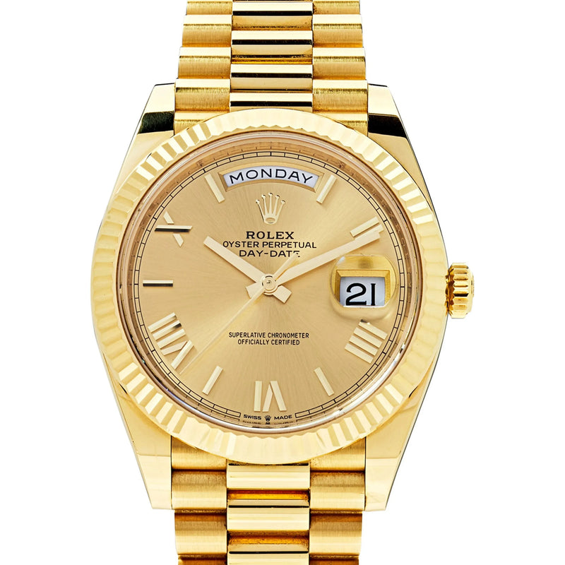ROLEX DAY DATE II 41MM YELLOW GOLD CHAMPAGNE DIAL