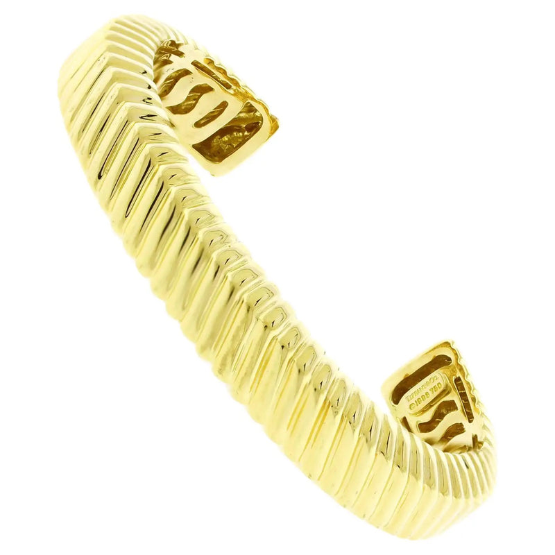 TIFFANY HINGED CUFF 18K