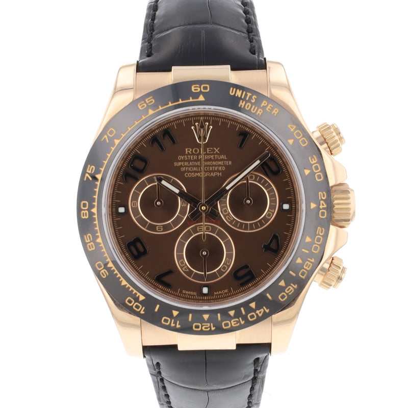 ROLEX DAYTONA ROSE GOLD ON STRAP 116515LN