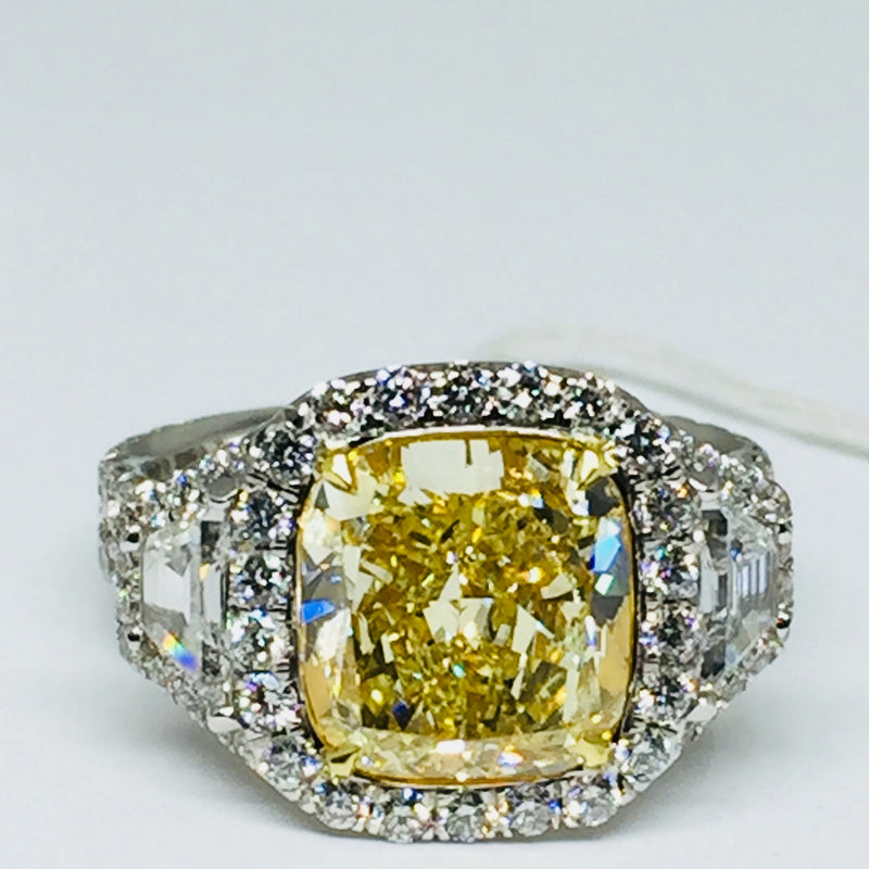 4.62 CT FANCY YELLOW PAVE` MOUNTING