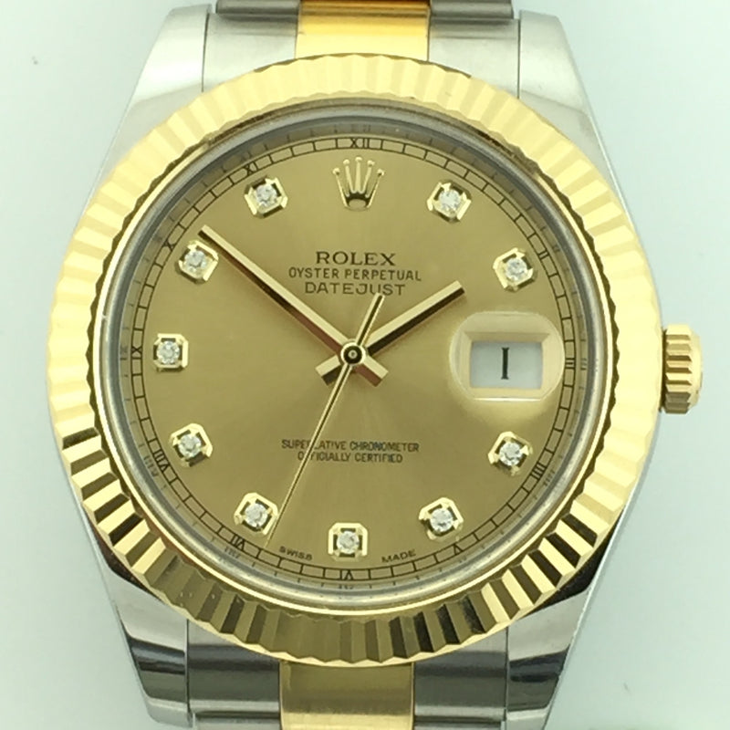 TWO TONE DATEJUST II DIAMOND DIAL