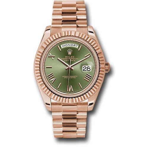 ROLEX DAY-DATE 40MM ROSE GOLD GREEN DIAL