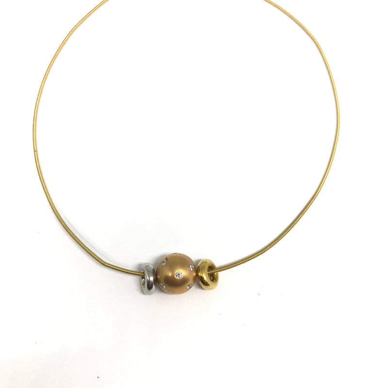 18K YELLOW GOLD COIL NECKLACE