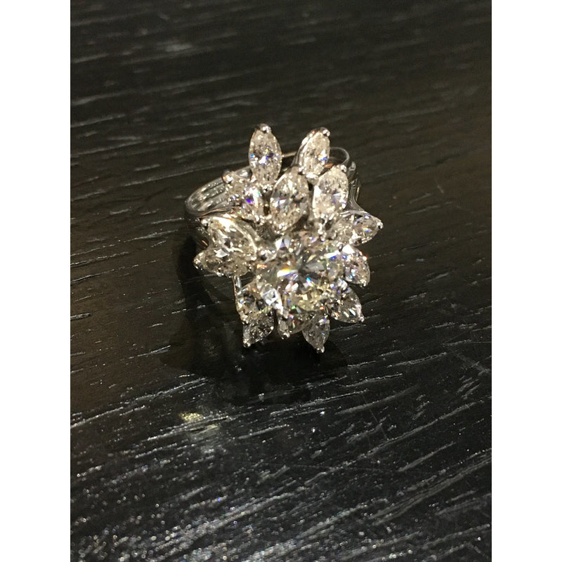 WHITE GOLD DIAMOND RBC & MARQUISE RING