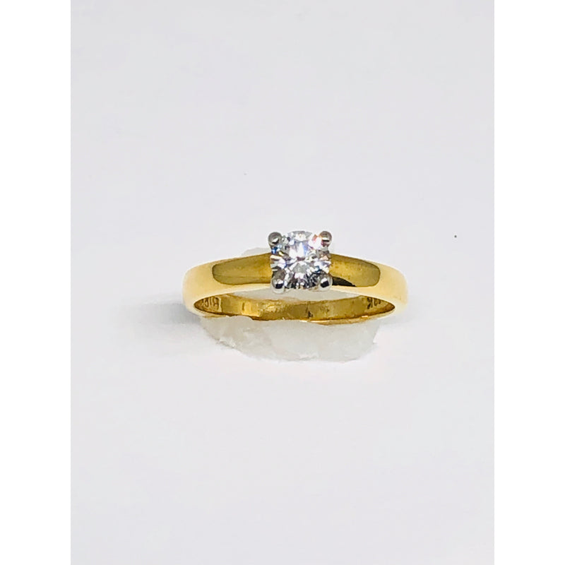 YELLOW GOLD .25 CT DIAMOND ENGAGEMENT RING