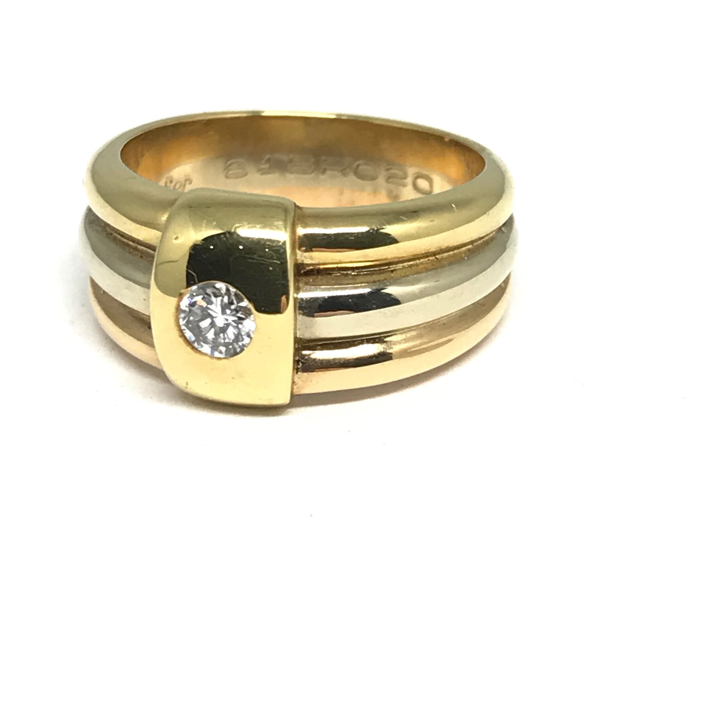 Cartier tri color diamond ring Outlet