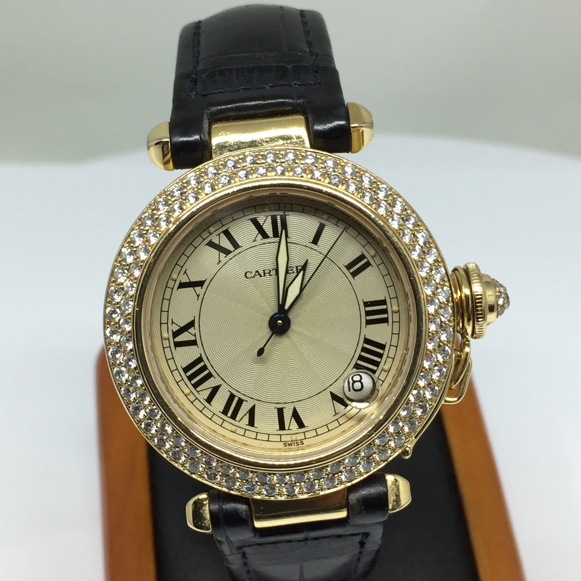 Cartier Pasha 36mm 18K Yellow Gold With Diamonds – STEVEN CO