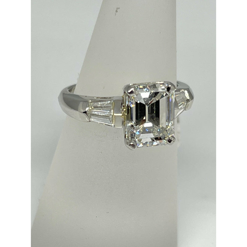 3.04CT GIA Emerald Cut Diamond Ring