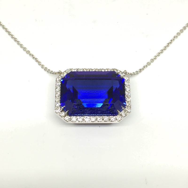 Tanzanite and Diamond Pendant