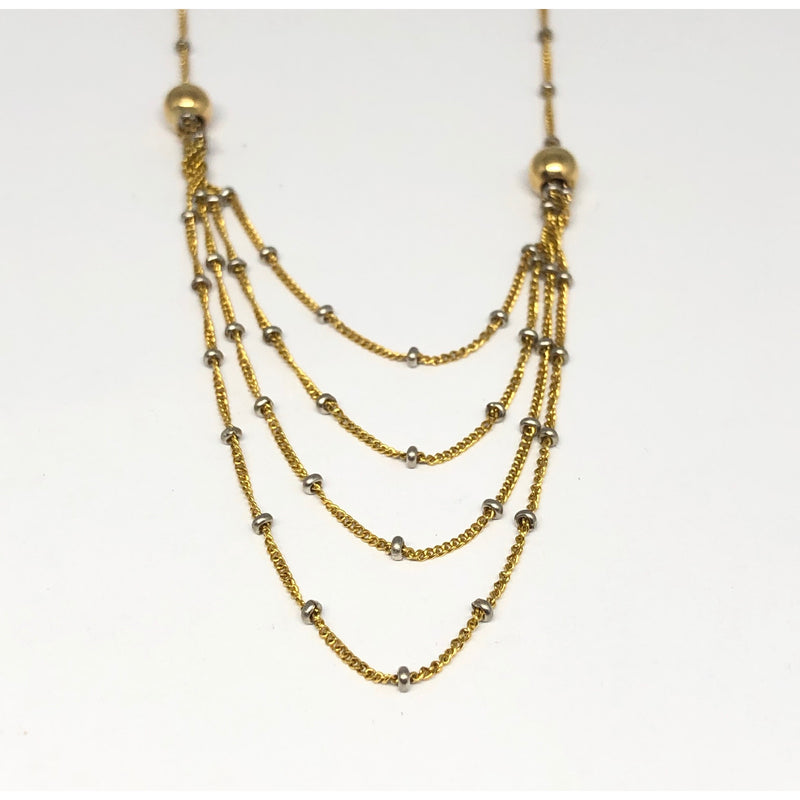 14K YELLOW GOLD BIB NECKLACE