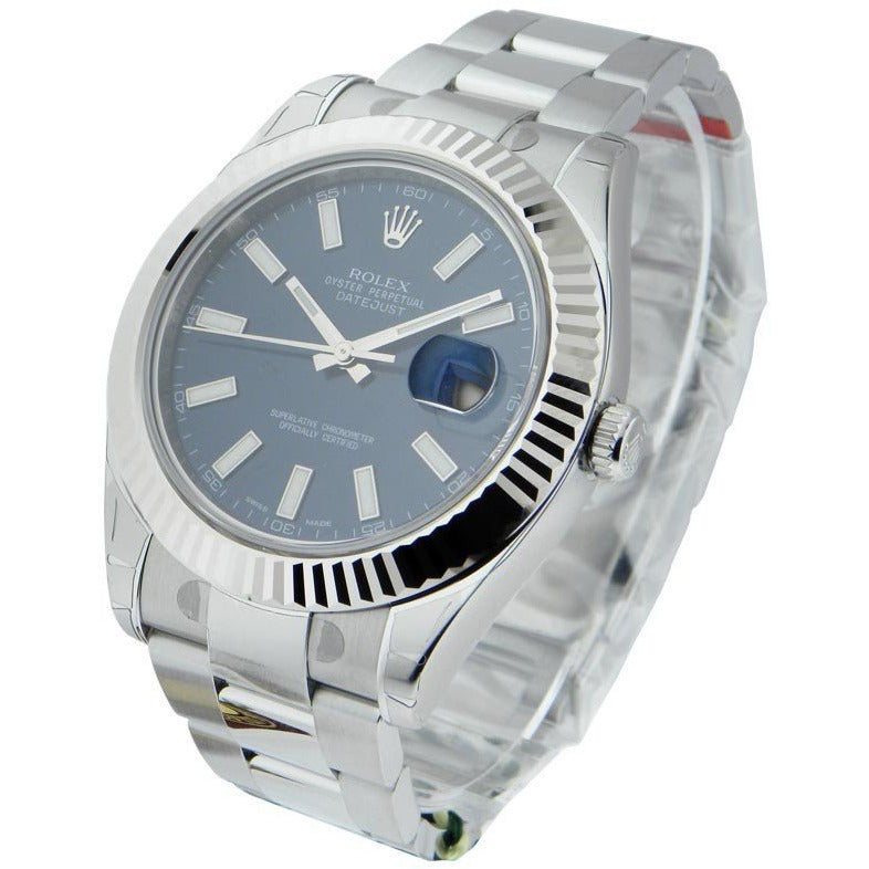 ROLEX DATEJUST II BLUE STICK DIAL